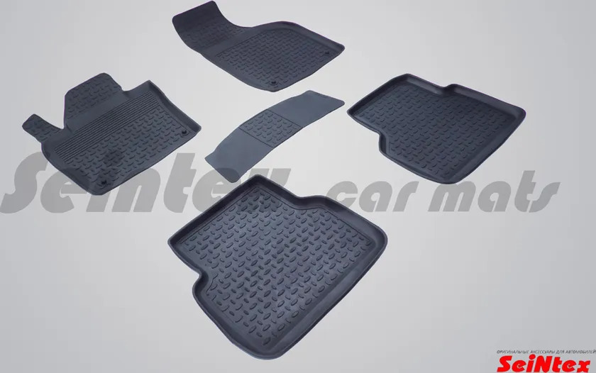 Коврики резиновые Seintex с высоким бортиком для салона Audi Q3 2011-2018