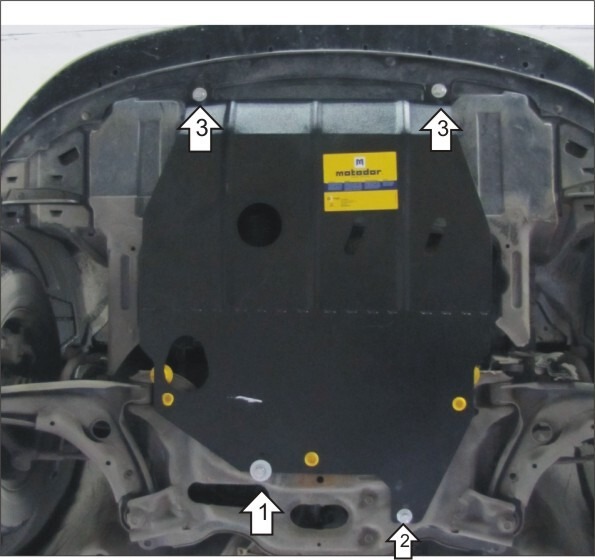 Защита Мотодор для картера, КПП Honda Airwave 4WD АКПП 2004-2008