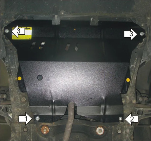 Защита Мотодор для двигателя, КПП, радиатора Peugeot Expert II 2007-2012, вкл. Expert Tepee