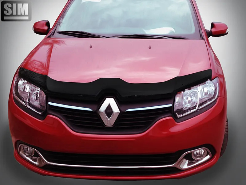 Дефлектор SIM для капота Renault Logan II 2014-2022 фото 2