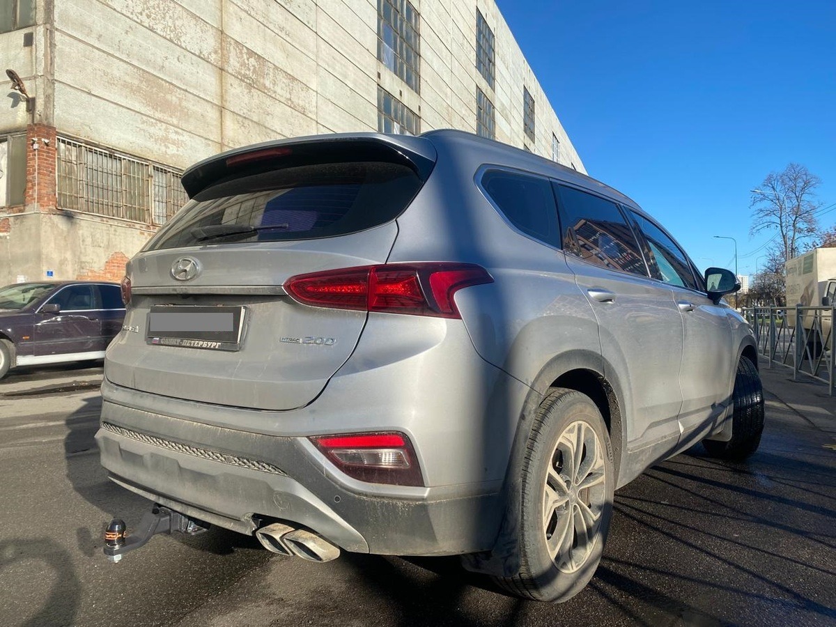 Быстросъёмный фаркоп с шаром из нержавейки ТСС для Hyundai Santa Fe (TM) ( Mk.IV) 2018-2021 Шар Е фото 6