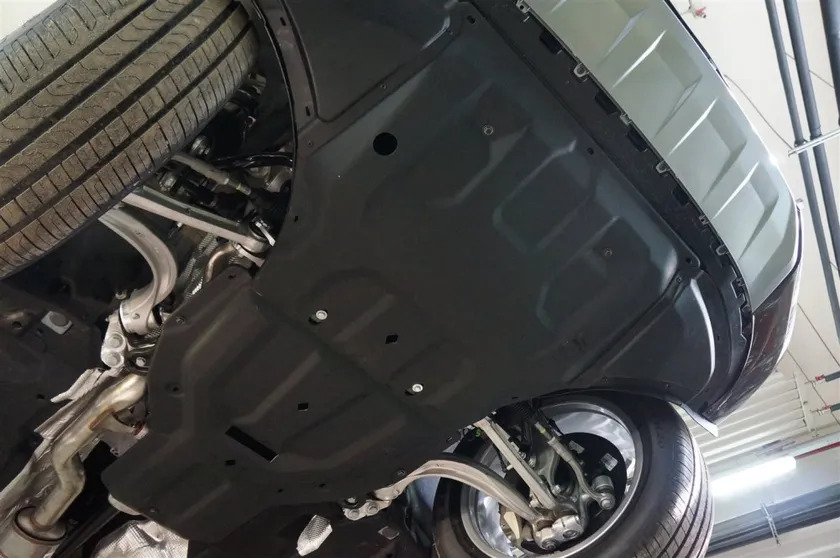 Защита композитная АВС-Дизайн для картера и КПП (2 части) Audi Q7 II до рестайлинга 2015-09.2020 фото 3