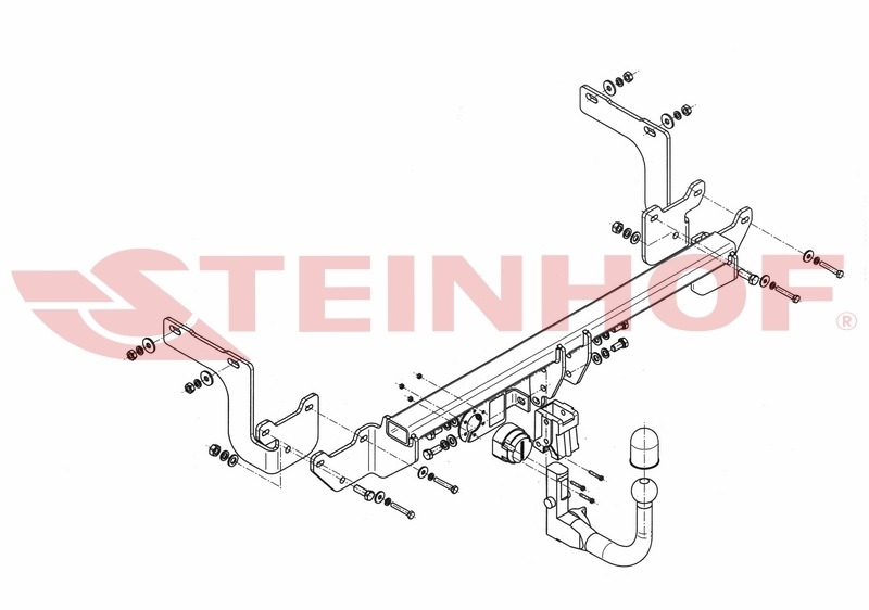 Фаркоп Steinhof для Citroen C4 Spacetourer 2018-/ Citroen Grand C4 Spacetourer 2018-/ Citroen C4 Picasso 2013-2018/ Citroen Grand C4 Picasso 2013-2018 шар V