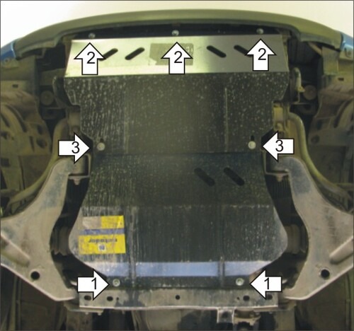 Защита Мотодор для радиатора, картера, дифференциала Mitsubishi L200 IV 2007-2015