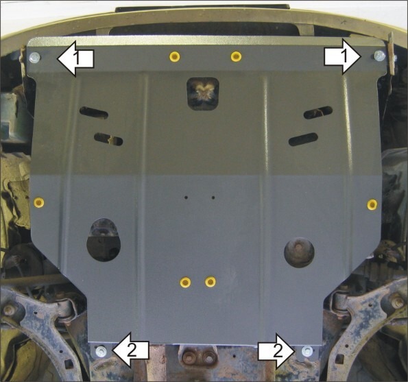 Защита Мотодор для картера, КПП Nissan Sentra B15 седан 2000-2007