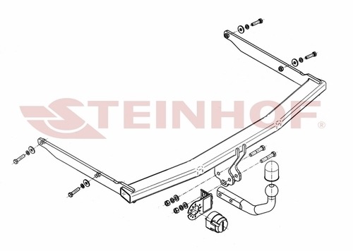 Фаркоп Steinhof для Ford Focus II седан 2005-2011/ Focus III седан 2011-2018 шар А
