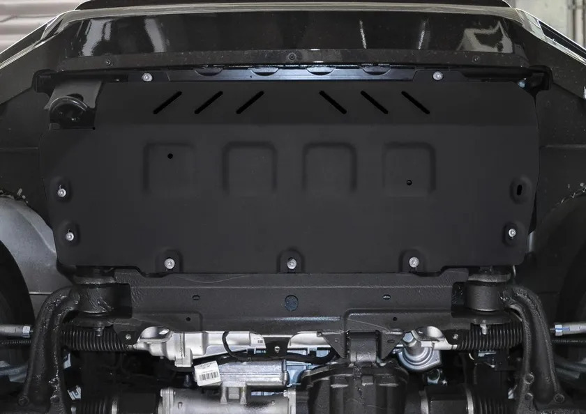 Защита алюминиевая Rival для радиатора Rival (черная) для Mercedes-Benz G-klasse W464 2018-2022 фото 2