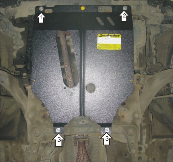 Защита Мотодор для двигателя и КПП Nissan Micra K12 хэтчбек 2007-2010.Артикул 61402