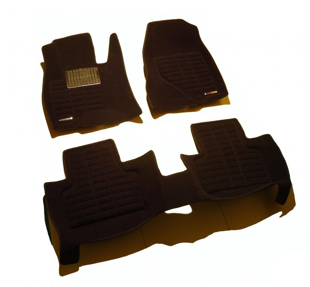 Коврики салона текстильные Infiniti QX70/FX II 3D Pradar XL черные  с высоким бортиком, металлическим подпятником