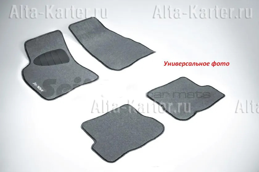 Коврики текстильные Seintex на резиновой основе для салона Audi A4 B8 2007-2015 СЕРЫЕ