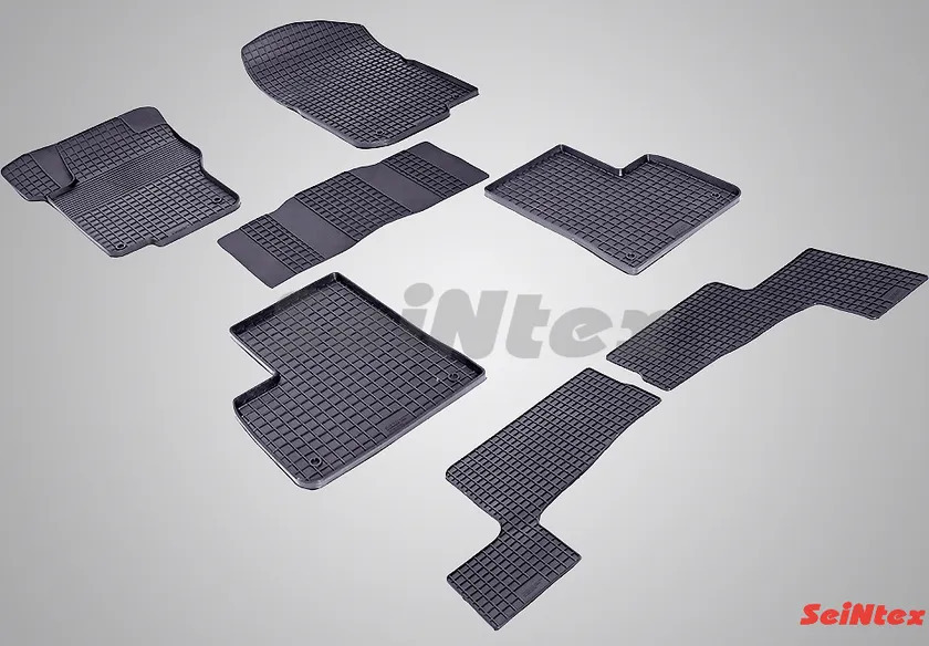 Коврики резиновые Seintex с узором сетка для салона Mercedes-Benz GL-Класс X166 2012-2019 фото 2