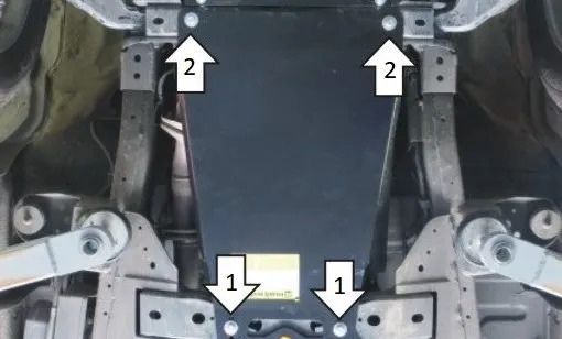 Защита АвтоСтандарт для КПП Mitsubishi L200 V 2015-2022 фото 2