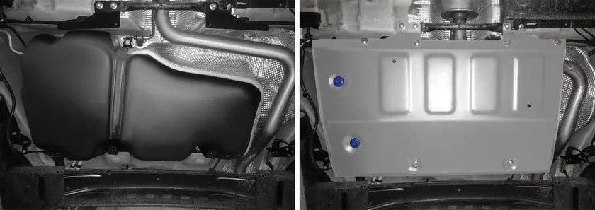 Защита алюминиевая Rival для топливного бака Volkswagen Taos FWD 2021-2022 фото 3
