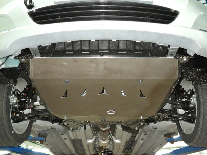 Защита алюминиевая АВС-Дизайн для картера и КПП Hyundai Solaris седан, хетчбек 2010-2017 фото 3