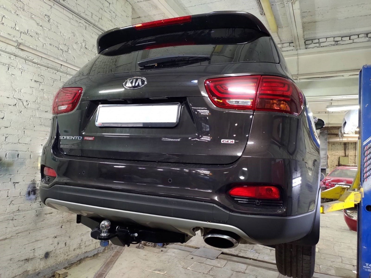 Быстросъёмный фаркоп c системой антистук Бизон для Kia Sorento Prime UM (Mk.III) 2015-2020 /  Hyundai Santa Fe   TM (Mk.IV) 2018-2021 Шар Е фото 5