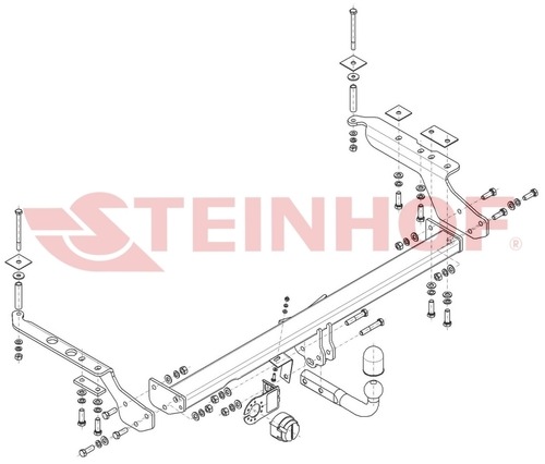 Фаркоп Steinhof для Subaru Forester (Mk.I/Mk.II кроме 2.0 S-Turbo) 1997-2008 Шар А