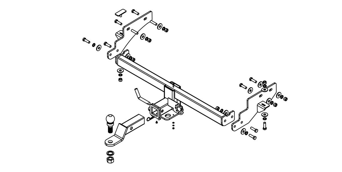 Быстросъёмный фаркоп БИЗОН для  SWM G05 Pro 2021- Шар Е