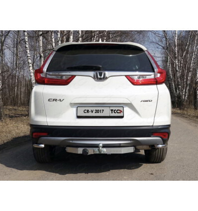 Оцинкованный фаркоп ТСС для Honda CR-V RW (Mk.V) 2017-2022 с накладкой из нержавеющей стали с надписью Honda Шар F фото 6