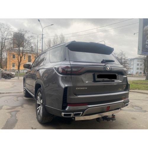 Быстросъёмный фаркоп ТСС с накладкой из нержавеющей стали для Changan CS95 (Mk.II) 2024- Шар Е фото 3