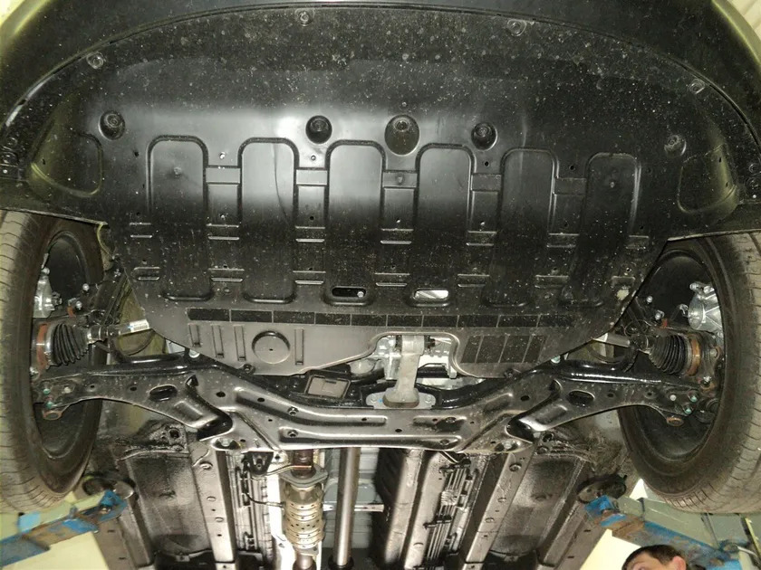 Защита алюминиевая АВС-Дизайн для топливного бака Kia Sportage III 2010-2022 фото 2