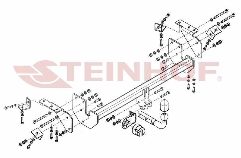 Фаркоп Steinhof для Mitsubishi ASX (Mk.I) 2010-2022 шар А