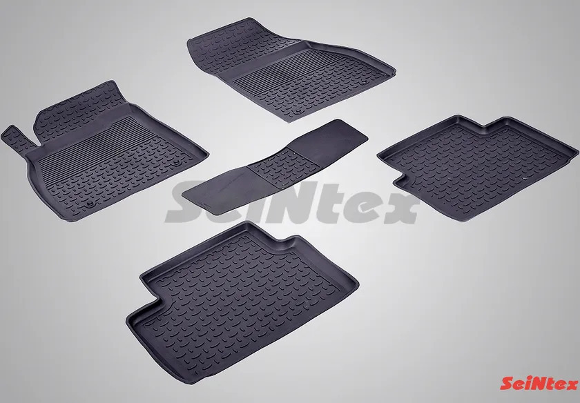 Коврики резиновые Seintex с высоким бортиком для салона Chevrolet Malibu 2012-2022 фото 2