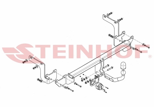 Фаркоп Steinhof для Citroen C4 Spacetourer 2018-/ Citroen Grand C4 Spacetourer 2018-/ Citroen C4 Picasso 2013-2018/ Citroen Grand C4 Picasso 2013-2018 шар A