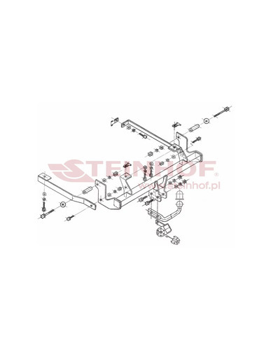 Фаркоп Steinhof для Peugeot 807 E (Mk.I) 2002-2014 / FIAT Ulysse (Mk.II) 2002-2011 / Citroen C8 (Mk.I) 2002-2014 / Lancia Phedra 2002-2010 Шар А