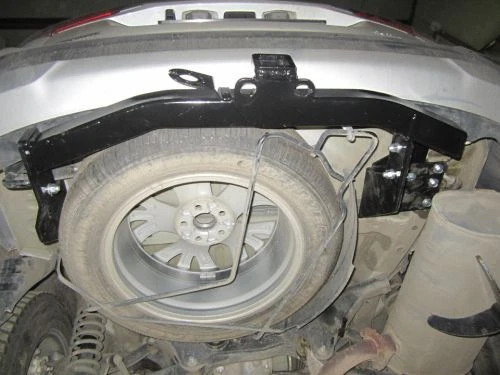 Быстросъёмный фаркоп Бизон с хромированной накладкой  для Mitsubishi Endeavor (Mk.I) 2003-2011 Шар Е фото 3