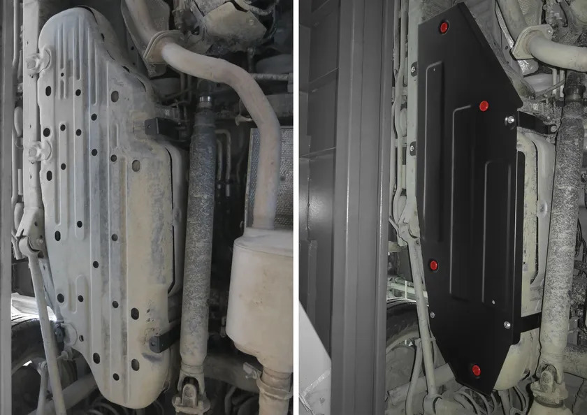 Защита АвтоБРОНЯ для топливного бака Lexus LX 450d 2015-2022 фото 3