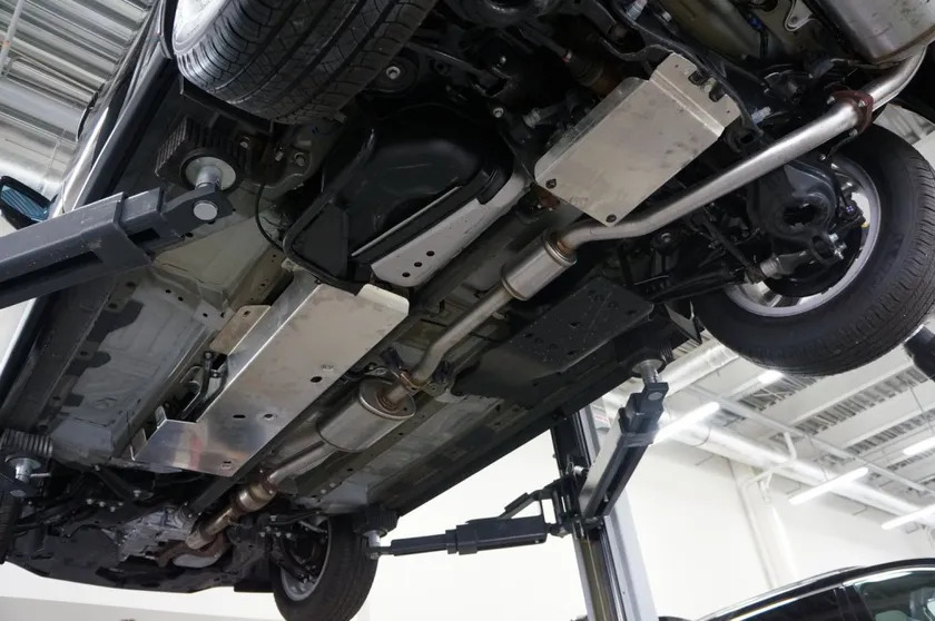 Защита алюминиевая АВС-Дизайн для картера, КПП, топл. и торм. трубок, редуктора Acura RDX II 2012-2022 фото 3