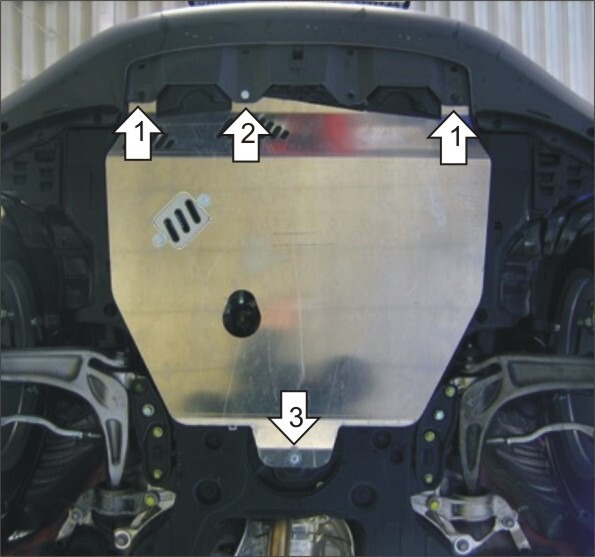 Защита алюминиевая Мотодор для картера, КПП Honda Civic VIII 5-дв. хэтчбек 2006-2011