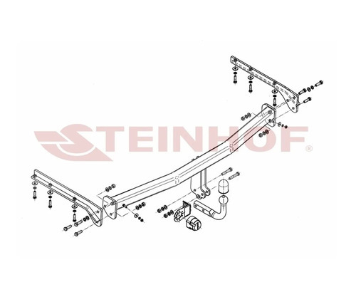 Фаркоп Steinhof для Chrysler Voyager Stown Go 2004-2008 / Chrysler Grand Voyager Stown Go 2004-2008 / Dodge Caravan Stown Go 2004-2008 /  Dodge Grand Caravan Stown Go 2004-2008 Шар А