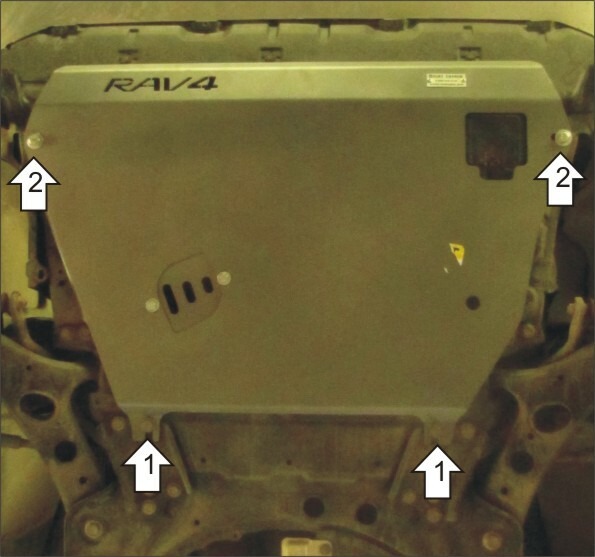 Защита алюминиевая Мотодор для двигателя, КПП Toyota RAV4 III 2010-2012