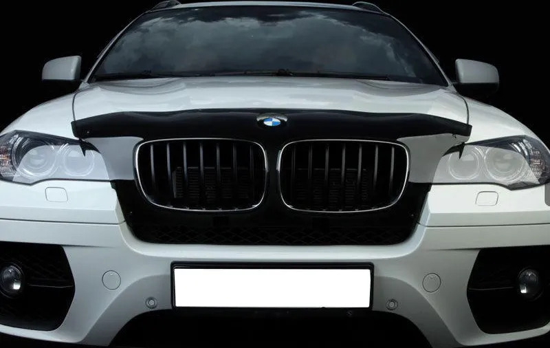 Дефлектор SIM для капота BMW X5 E70 2007-2012. (узкий) фото 3