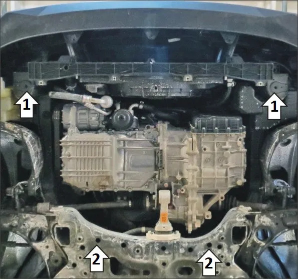 Защита Мотодор для картера двигателя и КПП Hyundai Elantra VII (CN7) 2020-2022 фото 2