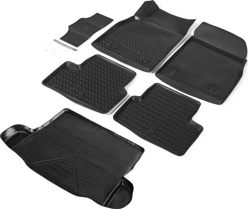 Комплект ковриков Rival для салона и багажника Chevrolet Cruze I седан 2009-2015
