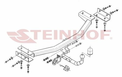 Фаркоп Steinhof для Kia Sorento Prime UM (Mk.I) 2015-2020 Шар А