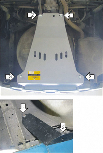 Защита алюминиевая Мотодор для заднего бампера Nissan X-Trail T31 2007-2014