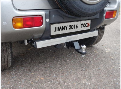 Фаркоп ТСС с накладкой с надписью Jimny для Suzuki Jimny JB43 (Mk.III) 2012-2018 шар Е фото 2