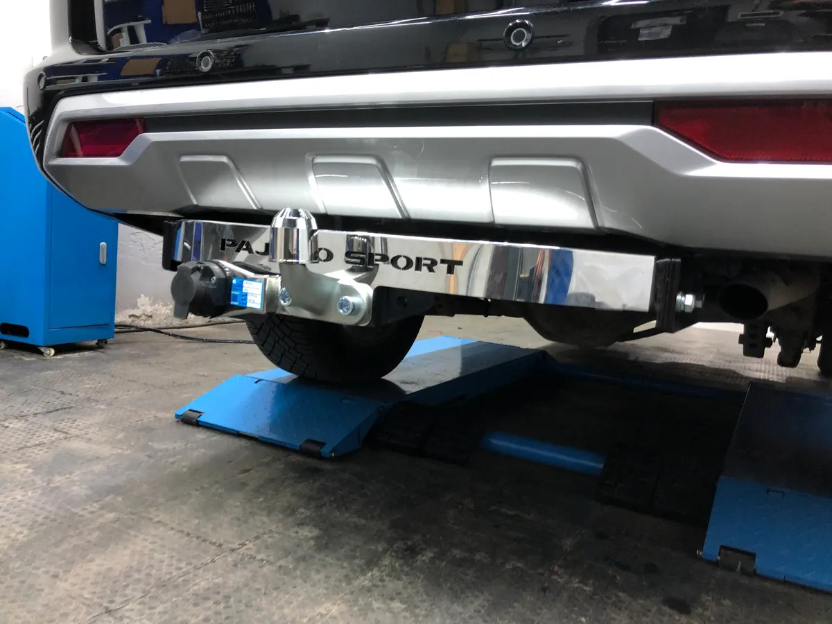 Оцинкованный фаркоп Baltex с накладкой из нержавеющей стали для Mitsubishi Pajero Sport 2021- Шар F фото 5