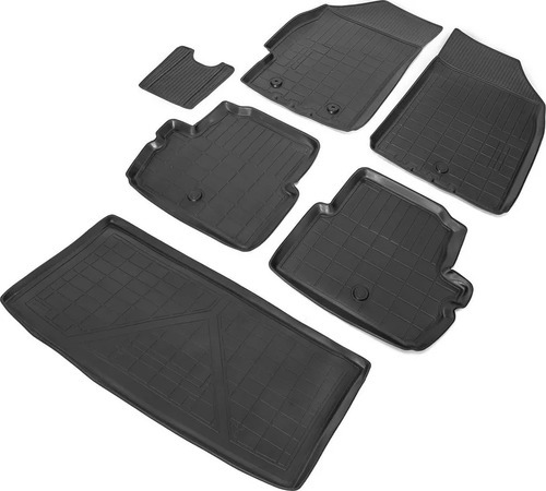 Комплект ковриков Rival для салона и багажника Chevrolet Spark III хэтчбек 2009-2016 2020-2022