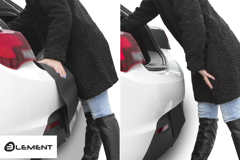 Коврик Element Econom для багажника с функцией защиты бампера Hyundai Solaris II седан 2017-2022 фото 5