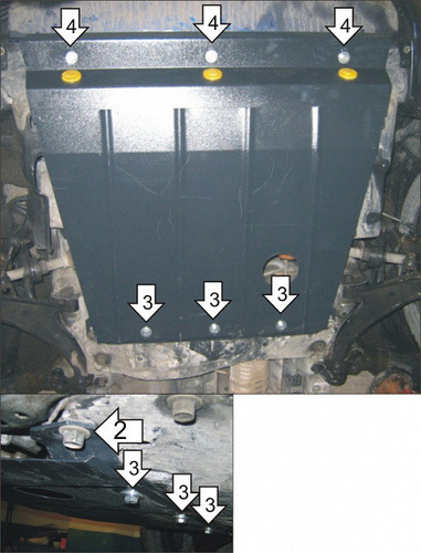 Защита Мотодор для картера, КПП Honda HR-V 1998-2005