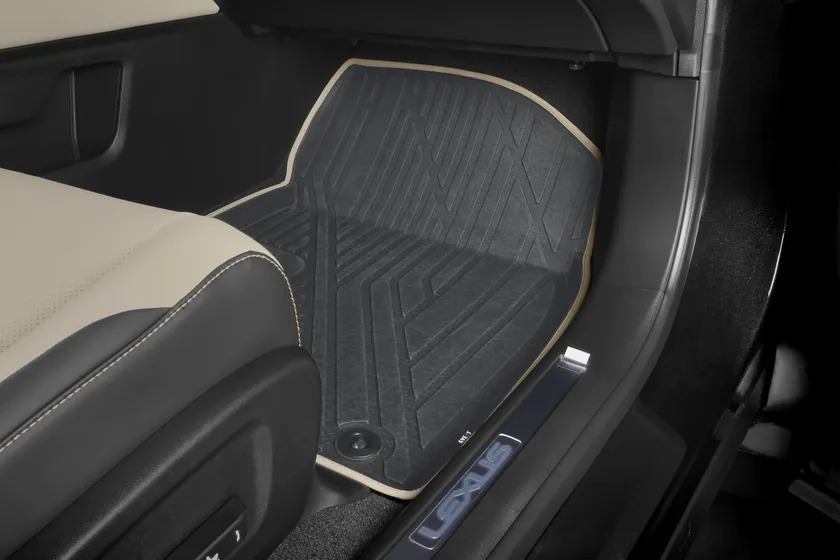 Коврики KVEST 3D для салона Lexus RX IV 2015-2022 Серый, бежевый кант фото 2