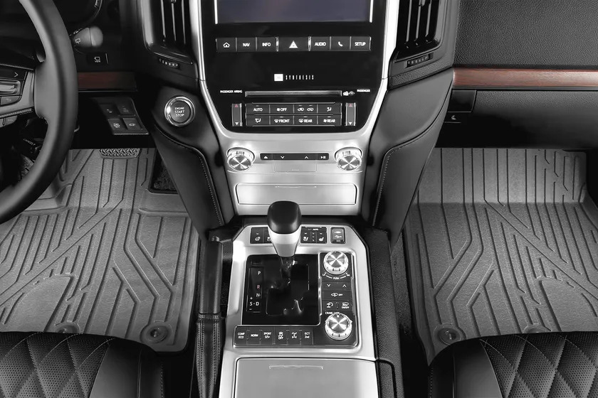 Коврики KVEST 3D для салона Toyota Land Cruiser 200 рестайлинг 2015-2022 Серый, черный кант фото 5