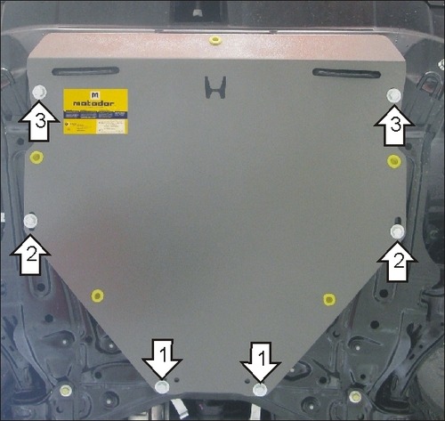 Защита Мотодор для картера, КПП Honda CR-V III 2007-2012