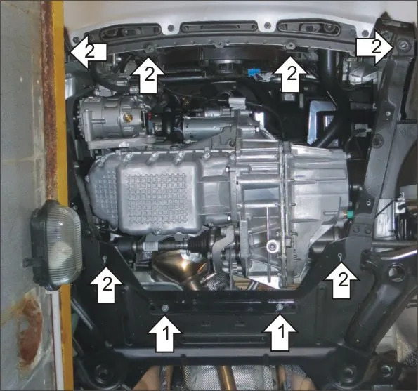 Защита Мотодор усиленная для картера и КПП Lada Vesta, Vesta Cross 2015-2022 фото 2