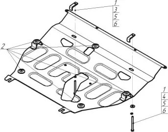 Защита Мотодор усиленная для картера и КПП Toyota RAV 4 III 2006-2012