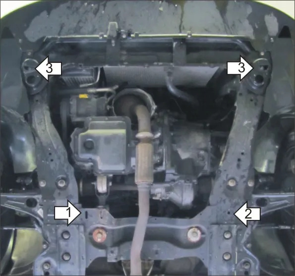 Защита Мотодор для двигателя, КПП, радиатора Peugeot Expert II 2007-2012, вкл. Expert Tepee фото 4